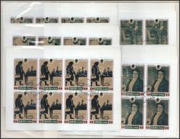 Ajman Beethoven festmény motívum sor nyolcas kisívekben, 10-10 példányban, összesen 400 db bélyeg