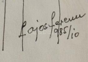 Lajos Ferenc (1912-1998): Ballada, 1985. Tus, papír, jelezve jobbra lent, paszpartuban, 38×27 cm