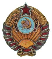 Szovjetunió DN(1936) "RKM Milícia" részben zománcozott bronz lemezjelvény T:XF, zománchiba Soviet Union ND(1936) "RKM Militia" partially enamelled bronze badge C:XF, enamell error