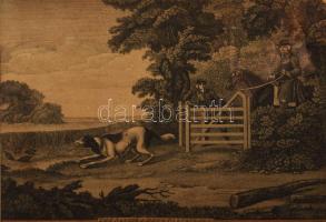 cca XVIII. sz. második fele, "The Setting Dog &amp; Partridges" (angol vadászjelenet),...