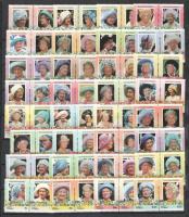 Tuvalu 64 db bélyeg II. Erzsébet királyné édesanyjának többféle portréjával, berakólapon
