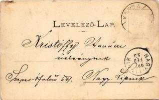 1902 Kassa, Kosice; Felsőbb leányiskola a Forgách utcával. László Béla kiadása / girls' school,...