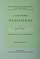 Beke Ödön: A pápavidéki nyelvjárás. Nyelvészeti füzetek 17. Jókai Reprint 4. Pápa, én., Dunántúli Református Egyházkerület Tudományos Gyűjteménye - Jókai Mór Városi Könyvtár, 72 p. Az 1905-ös kiadás reprint kiadása! Kiadói papírkötés.