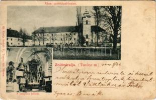 1904 Znióváralja, Klastor pod Znievom; Állami tanítóképző intézet, templom belseje. Sochán P. kiadása / teachers' training institute, church interior (EB)