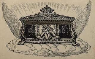 Haranghy Jenő (1894-1951): 10 db illusztráció a Világvándor király c. műhöz. Tus, papír, többségében...