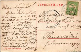 1910 Bezdán, Besdan, Bezdan (Zombor, Sombor); Templom tér, Szentháromság szobor, templom. Ligeti Dáv...