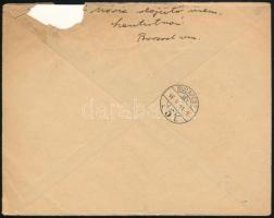 1946.02.07. (7. díjszabás) Ajánlott levél Szentistvánról Budapestre küldve 9 db Betűs bélyeggel