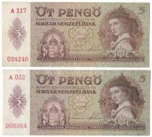 1939. 5P (2x) T:F, szép papír Adamo P6