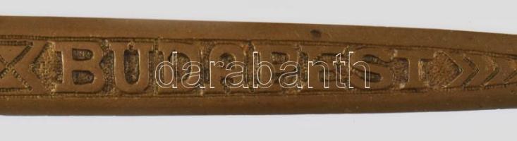 Levélnyitó, Bagoly figurás, Budapest feliratos réz 20 cm