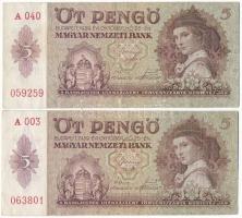 1939. 5P (2x) T:F, szép papír Adamo P6