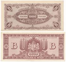 1946. 10.000BP + 100.000BP T:XF,F szép papír
Adamo P35, P36