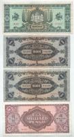 1930. 100P csillagos sorszámmal + 1936. 10P + 1945-1946. 10.000P - 100.000MP (5xklf,6db) T:F szép pa...