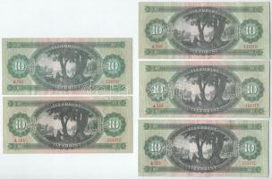 1962. 10Ft (5x) T:F szép papír, közte egy AU
Adamo F6