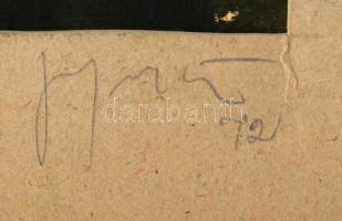 Jozefka Antal (1935-): Sunion, 1972. Vegyes technika, papír. Jelzett. Paszpartuban. 60x40 cm