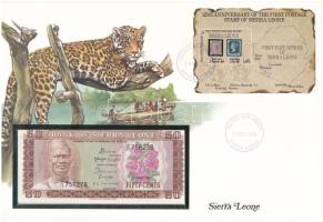Sierra Leone 1984. 50c felbélyegzett borítékban, bélyegzéssel T:UNC Sierra Leone 1984. 50 Cents in envelope with stamp and cancellation C:UNC
