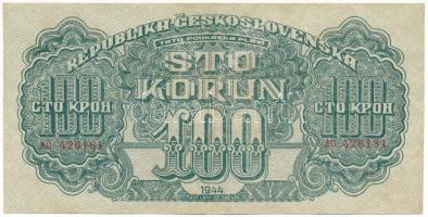 Csehszlovákia 1944. 100K "AC 426181" T:F, részben restaurált
Czechoslovakia 1944. 100 Kor...