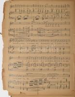 Kottagyűjtemény, nagyobb mappányi, nagyrészt kézzel írt kotta, közte dedikáltak: Vasadi Balogh Lajos...