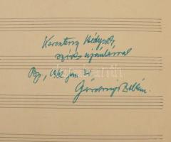 Kottagyűjtemény, nagyobb mappányi, nagyrészt kézzel írt kotta, közte dedikáltak: Vasadi Balogh Lajos...