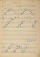 Kottagyűjtemény, nagyobb mappányi, nagyrészt kézzel írt kotta, közte dedikáltak: Vasadi Balogh Lajos...