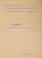 Kottagyűjtemény, nagyobb mappányi, nagyrészt kézzel írt kotta, közte dedikáltak: Vasadi Balogh Lajos...