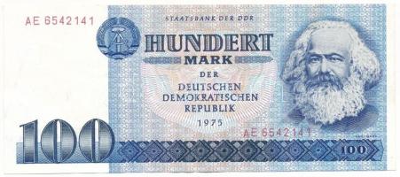 Német Demokratikus Köztársaság 1975. 100M "AE 6542141" T:XF
GDR 1975. 100 Mark "AE 6...