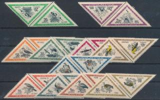 1952 Madarak I. sor fordított képállású összefüggő (tete-beche) párokban (10.000)