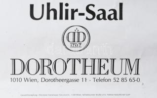 Szász Endre (1926-2003): Női arc. Dorotheum kiállítási plakát, ofszet, papír, Szász Endre 2 db autog...