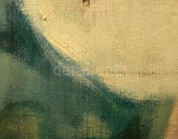 Jelzés nélkül, XX. sz. első fele: Menyecske népviseletben, 1930-40 körül. Olaj, vászon. Kisebb sérül...