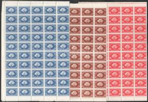 1949 UPU I. hajtott ívsor (80.000) (1Ft elvált fogak / parted perf.)