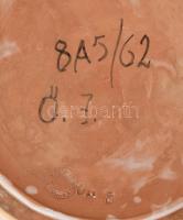 Modra nagyméretű őszi jelenetes virágmintás váza. Jelzett, hibátlan, m: 41 cm