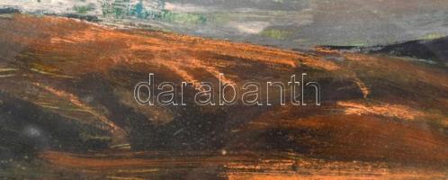 Ezüst György (1935-2017): Lovasok. Vegyes technika, papír. Jelzett. Hátoldalán Képcsarnok Vállalat c...