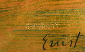 Ezüst György (1935-2017): Lovasok. Vegyes technika, papír. Jelzett. Hátoldalán Képcsarnok Vállalat c...