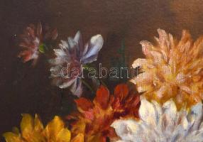 Murin Vilmos (1891-1952): Csendélet. Olaj, vászon, jelzett. Dekoratív, sérült fakeretben, 80x60 cm