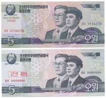 Észak-Korea 2002. 50W "Kim Dzsongszuk születésének 100. évfordulójára" nyomattal + 50W &qu...
