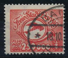 Danzig 1923 Repülőposta bélyeg Mi 177 (Mi EUR 480.-)