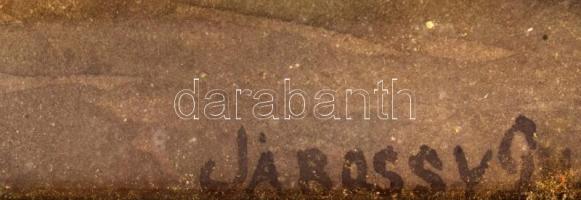 Járossy Gyula (1886-1958): Enteriőr (konyha). Akvarell, papír, jelzett. Dekoratív, üvegezett, sarkai...