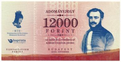 2010. Budapest 12000Ft értékű adományjegy "Az árvíz és a vörösiszap károsultjainak javára" T:AU