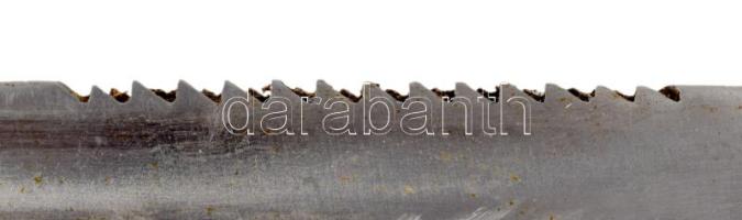 Vadászkés, szaru nyéllel, recézett pengével, bőr tokkal, h: 24 cm