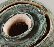 Iparművész design váza, jelzés nélkül, 15x9 cm