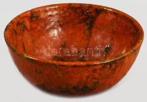 B jelzéssel iparművész tál, mázhibával, d: 14 cm
