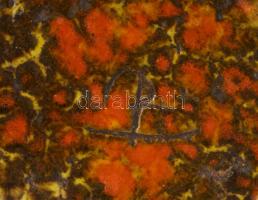 B jelzéssel iparművész tál, mázhibával, d: 14 cm