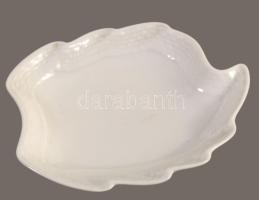 Herendi levél alakú tálka, jelzett, kopással, 12x10 cm