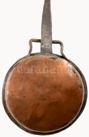 Antik réz serpenyő, h: 35 cm