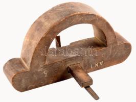 Antik speciális kádárgyalu, 23x13 cm