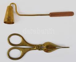 Német réz gyertyakoppintó és kanócvágó