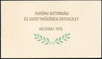 1975 Európai Biztonsági és együttműködési értekezlet (III.) - Helsinki vágott blokk tokban (10.000)