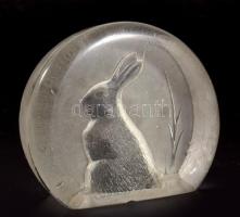 Levélnehezék, öntött nyulas üveg 8 cm