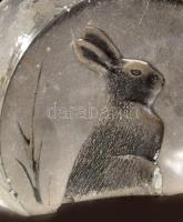 Levélnehezék, öntött nyulas üveg 8 cm