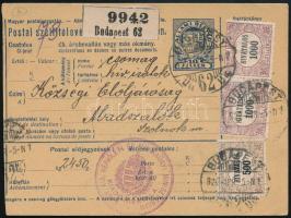 1922 Szállítólevél 3 db Hivatalos bélyeggel