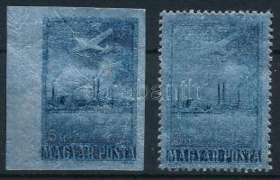 1955 Alumínium fogazott és vágott bélyeg (18.500)